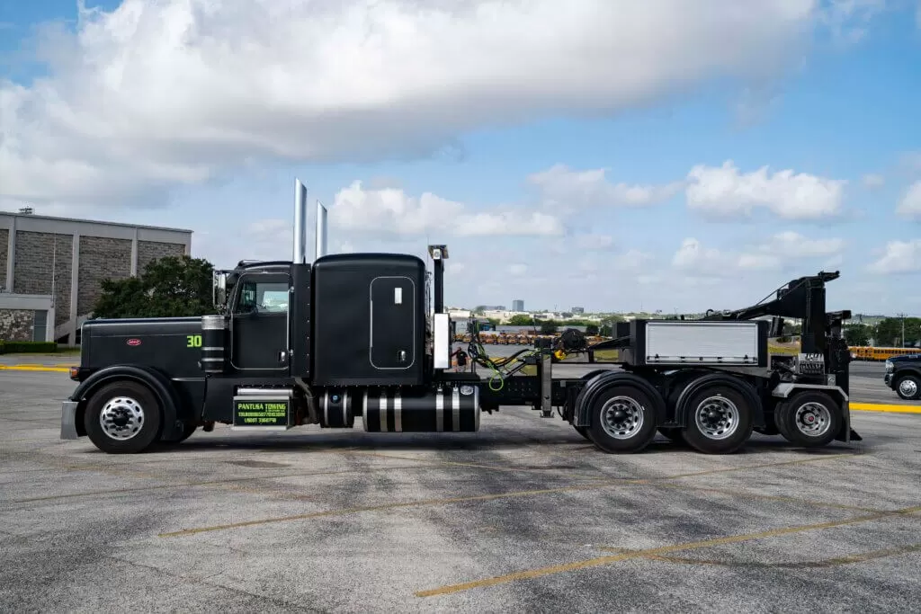 A side view photo of a truck